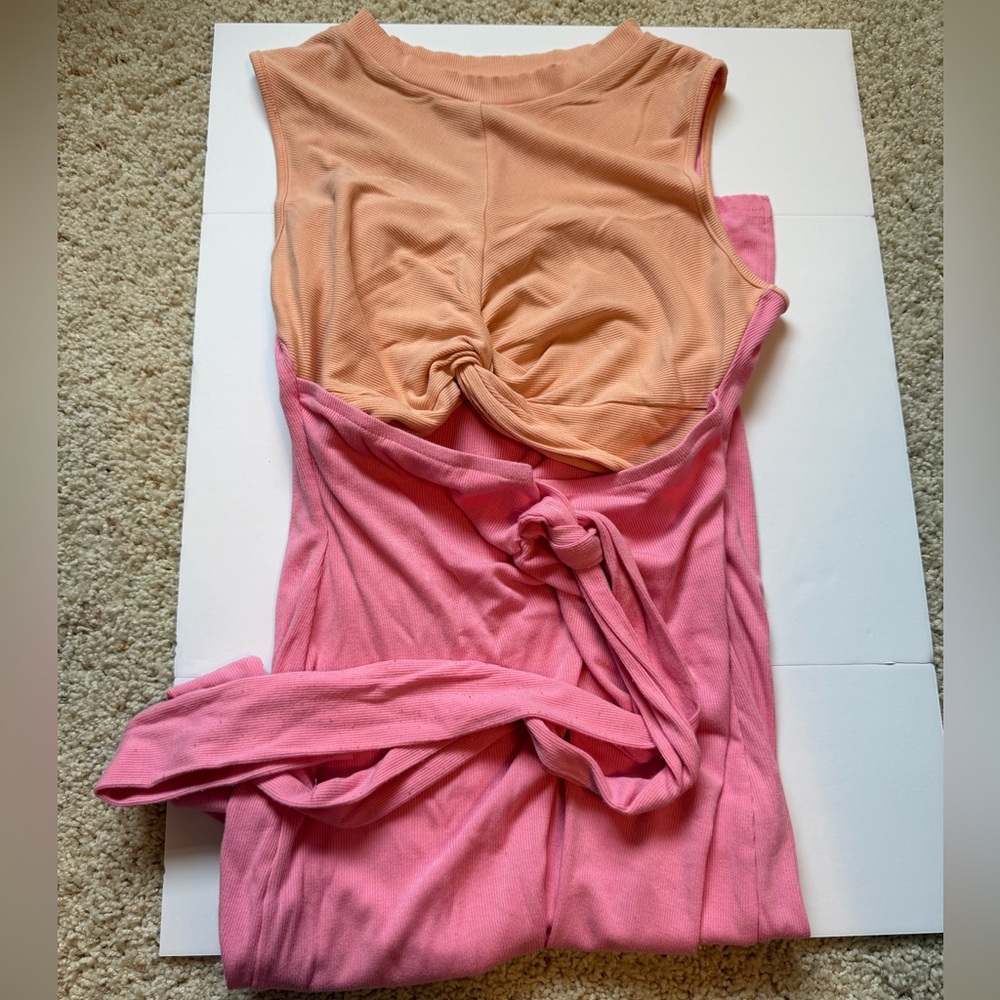Peach and Pink Women's Top